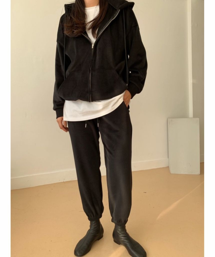 프롬바이제이 코듀로이 기모 후드집업 세트--4