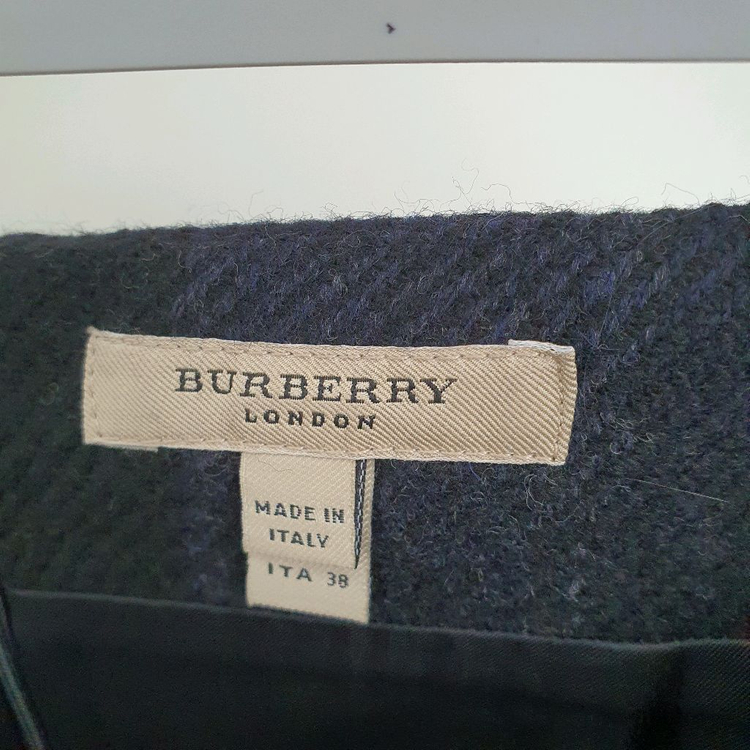 버버리 플레이드 울 체크스커트--2