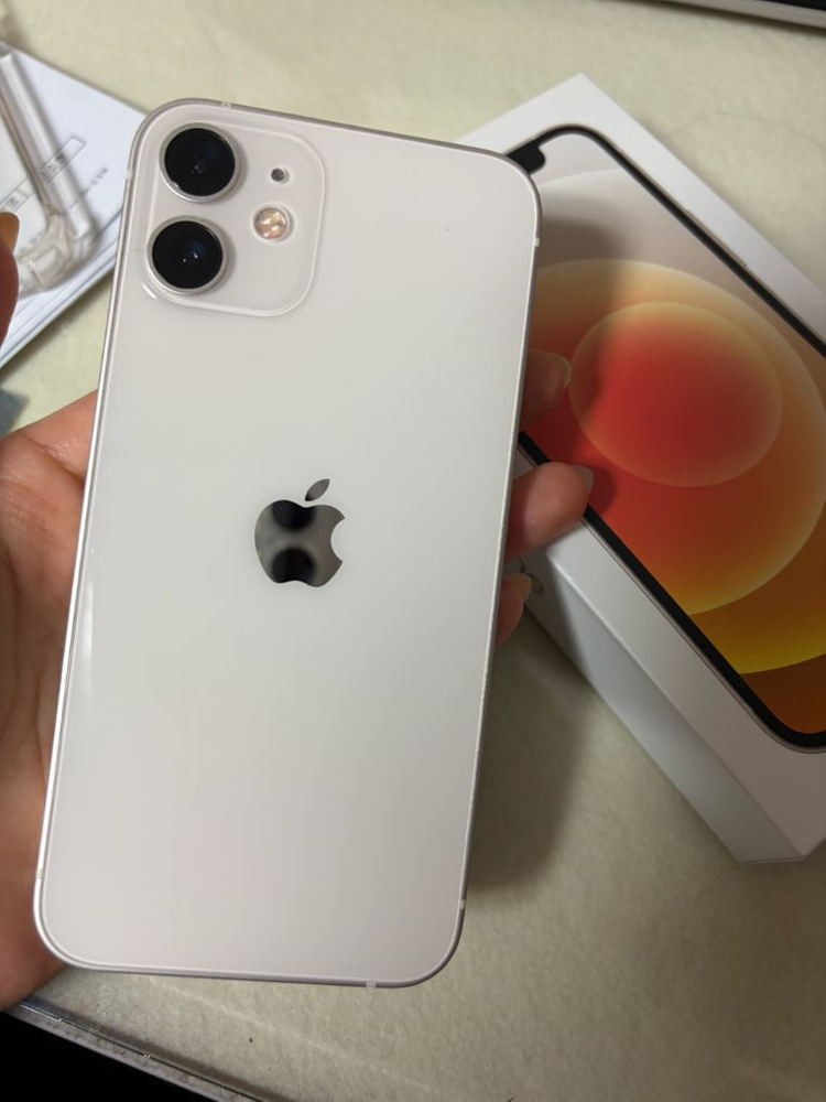 아이폰 12 미니 화이트 128기가 풀박스+케이스 상태좋음--1