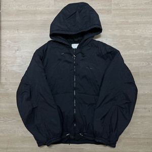 코드그라피 오버사이즈 후드 웜업 패딩 점퍼 [블랙] L/100 이미지