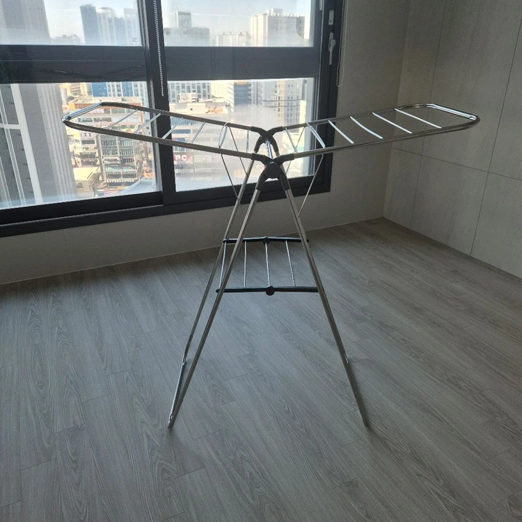 스텐 빨래 건조대 이동식 접이식 이미지