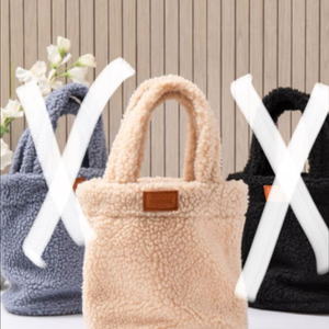 다이소 양털가방 베이지색