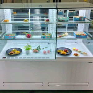 카페용 콤비 듀얼 마카롱 샌드위치 케잌 베이커리 디저트 냉동냉장 쇼케이스 화이트 저온콤프 이미지