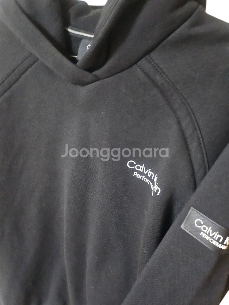 캘빈클라인 퍼포먼스 블랙 기모 후드티 M 95사이즈--3