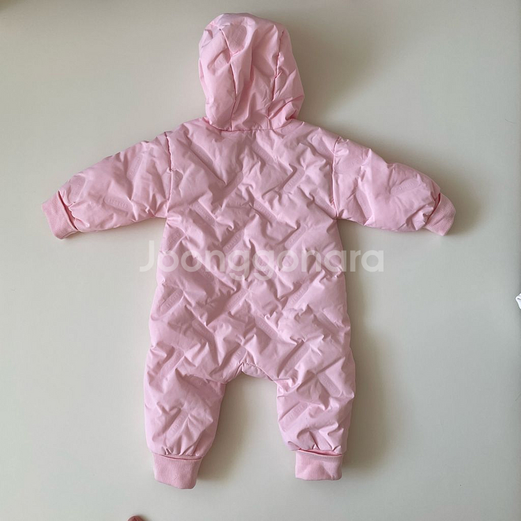 [3회 착용] 아가방 패딩 우주복 / 핑크 80--5