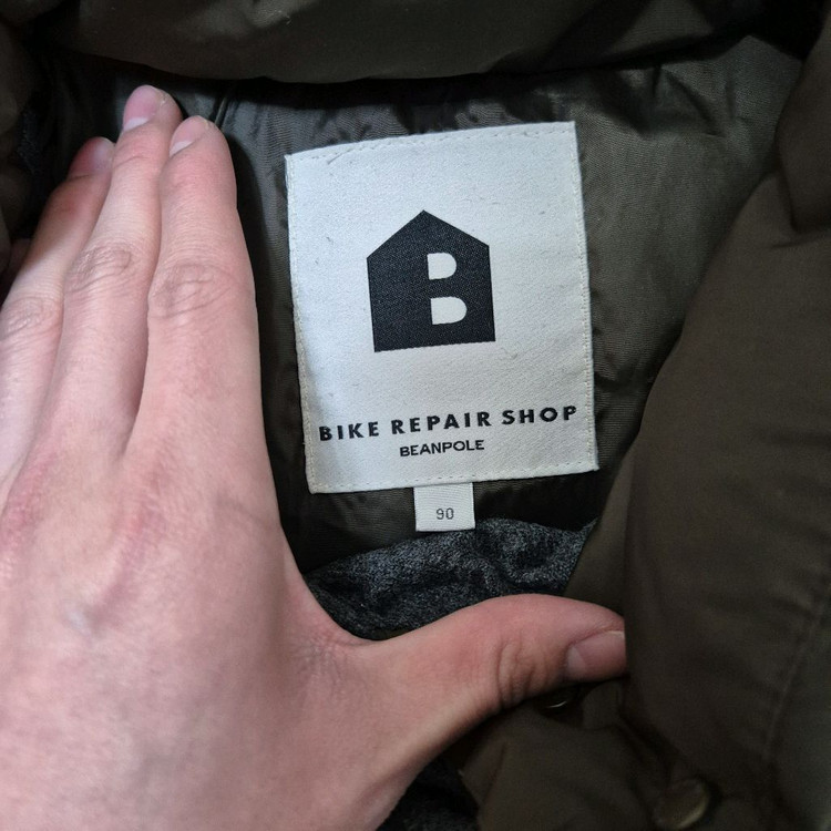 빈폴 바이크리페어 버튼 클래식 패딩 코트--3