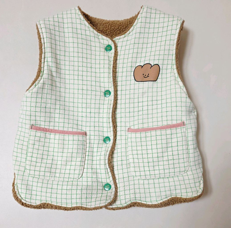 [리버서블] 로아앤제인 뽀글이 조끼(120)--4