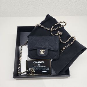 샤넬 AP1952 울 패브릭 클래식 벨트백 블랙 #30