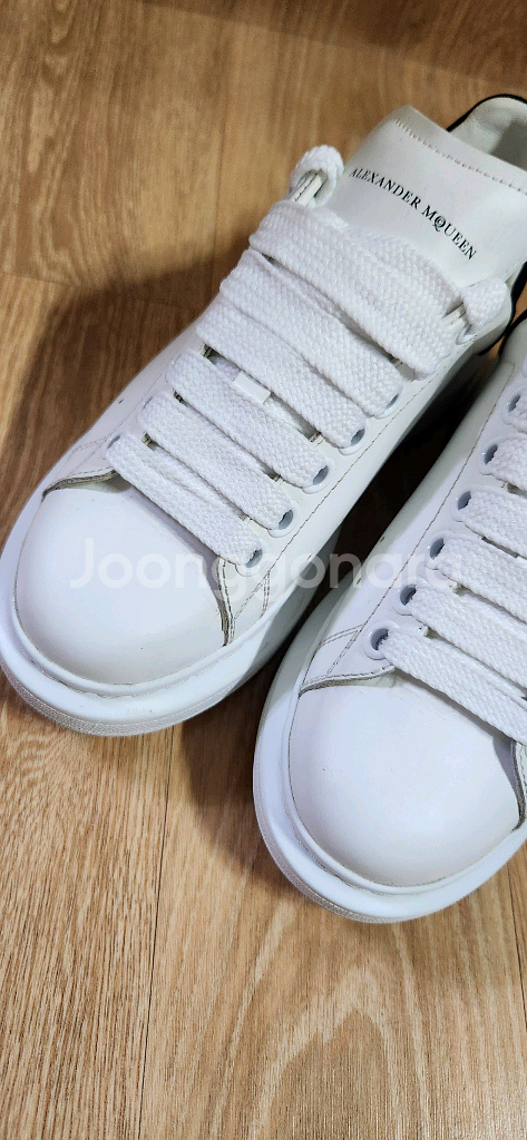 225~230mm 알렉산더맥퀸 스웨이드 블랙탭 스니커즈--4