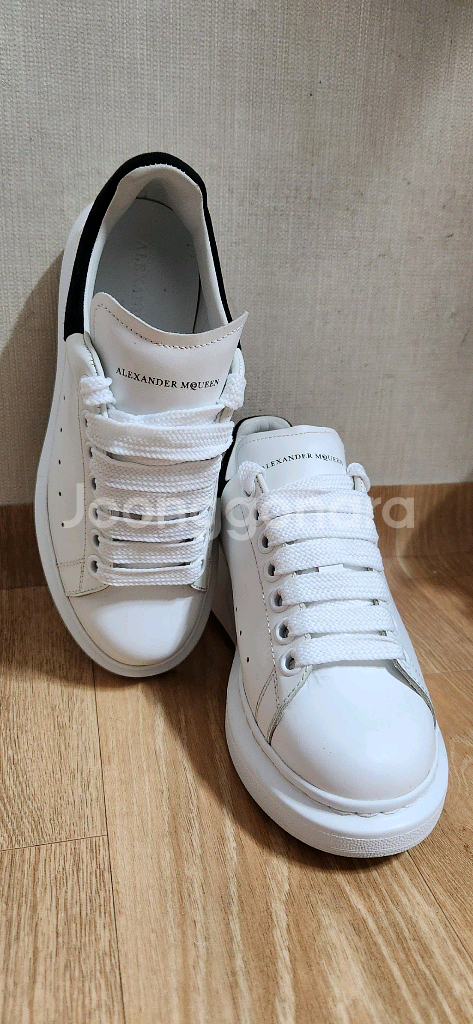 225~230mm 알렉산더맥퀸 스웨이드 블랙탭 스니커즈--5