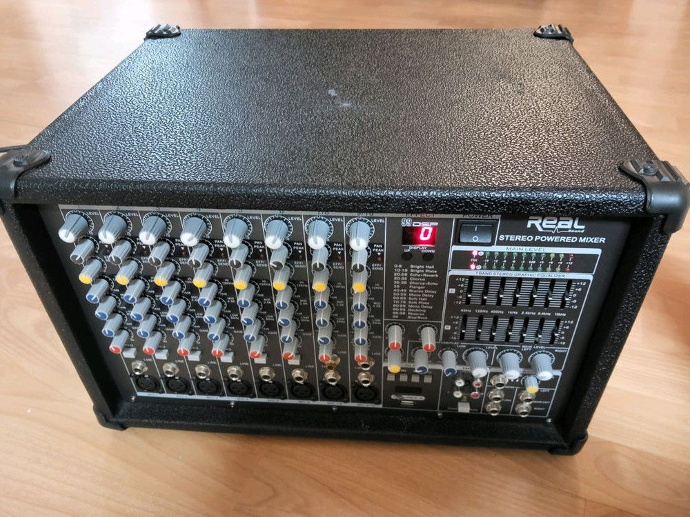 앰프내장된 파워드 믹서 REAL RPM-3800--1