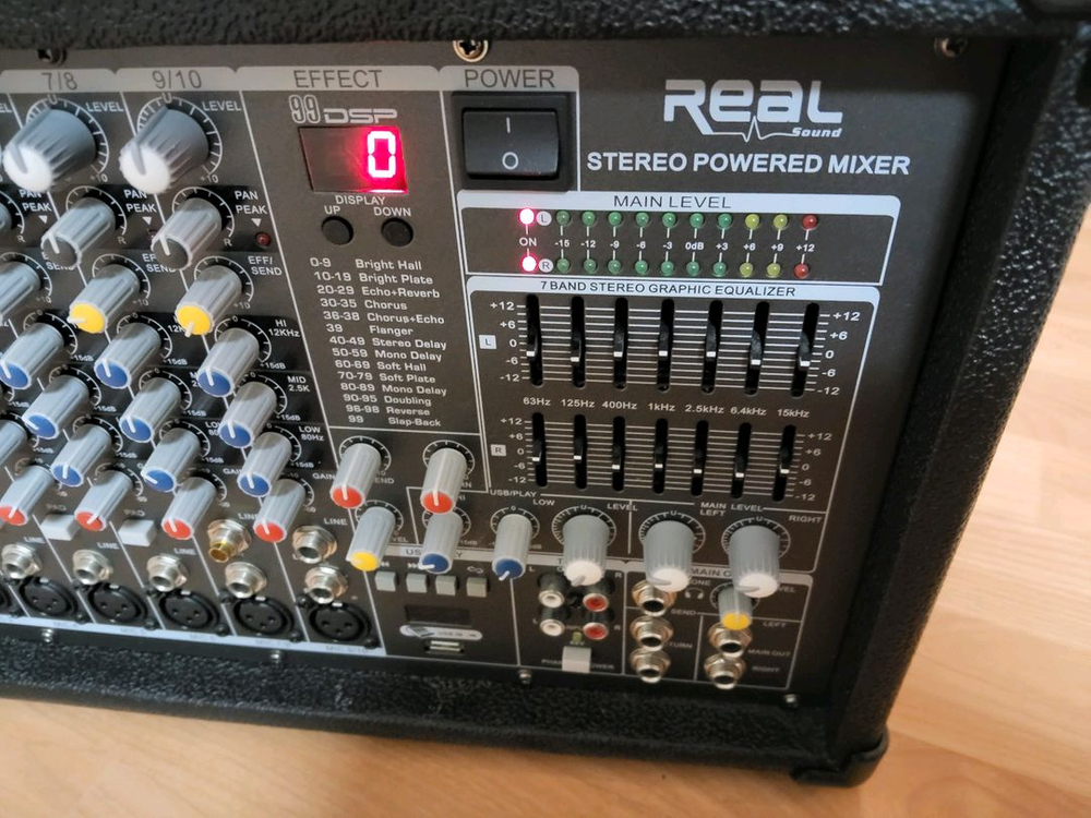 앰프내장된 파워드 믹서 REAL RPM-3800--2