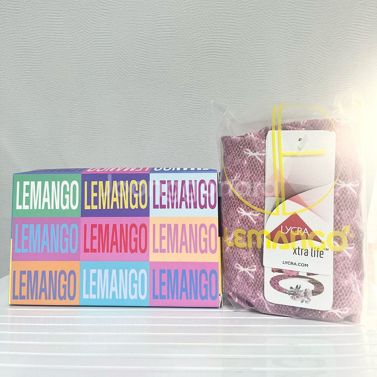 르망고 수영복 리본 메쉬 펀치 핑크 L 사이즈 (미개봉/새상품)--5