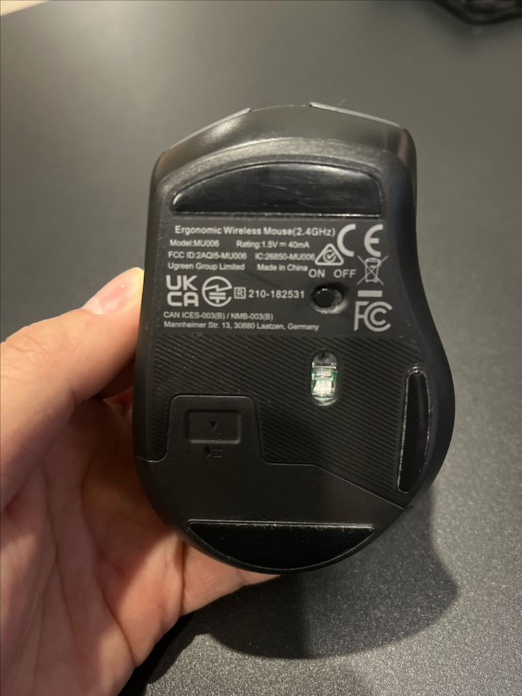 유그린 건전지 무선 마우스--2