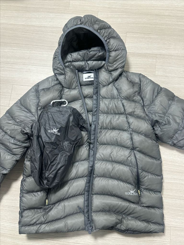 썬러브 경량패딩 그레이 s 이미지