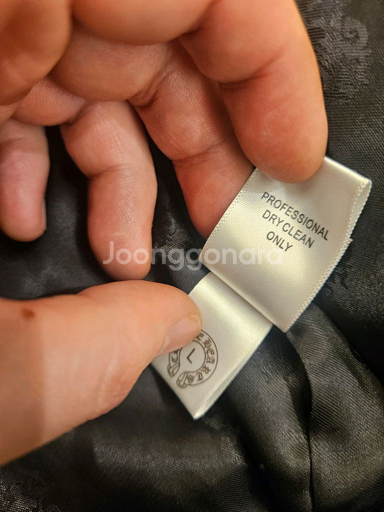 크롬하츠 925실버 가죽 래더 MA-1 자켓--5