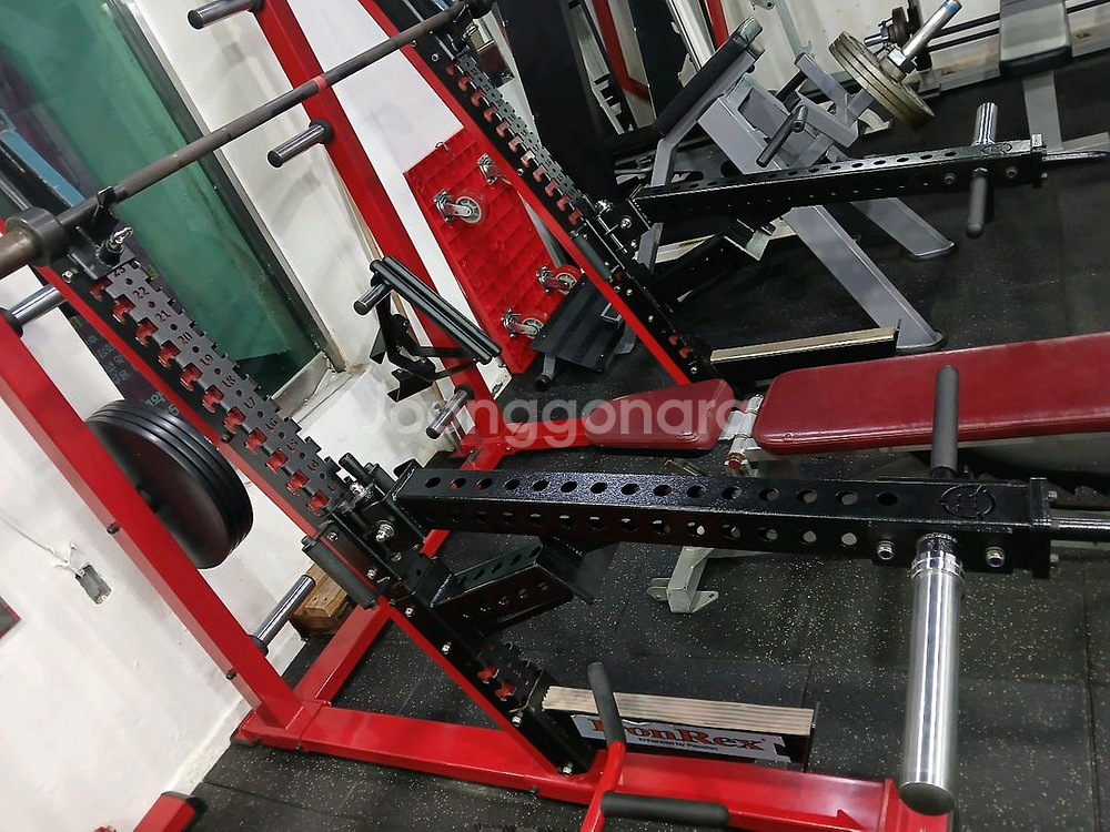 홈짐 중고헬스기구 아이언렉스 이지랙 & 프리암 세트--3