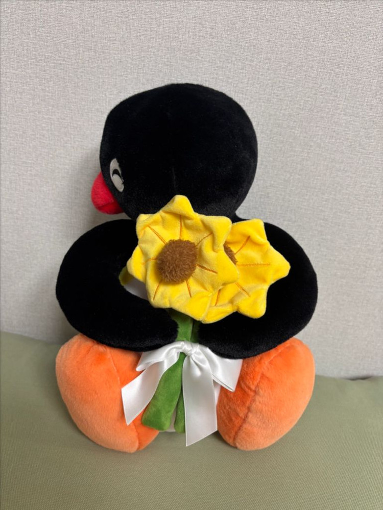 핑구인형 꽃든핑구인형 중형인형--1