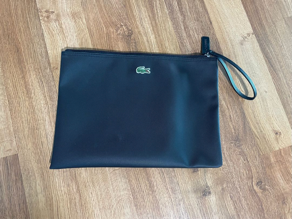 라코스테 pvc 클러치백 블랙--2
