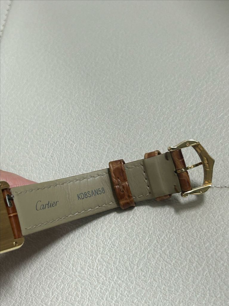 까르띠에 탱크루이 스몰 옐로우골드--7