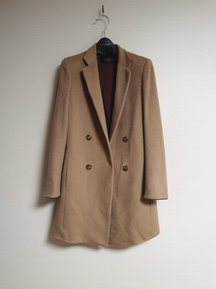 타임 TIME 이태리 100% 캐시미어 코트 55 사이즈 이미지