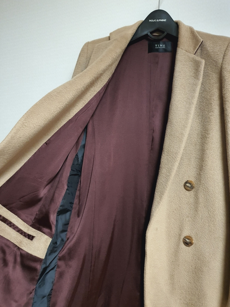 타임 TIME 이태리 100% 캐시미어 코트 55 사이즈 이미지