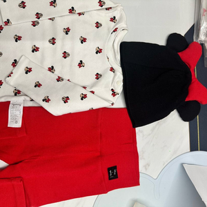 미키마우스 캐릭터 아기옷 세트