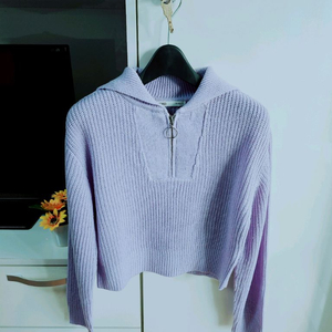 니트 집업 #라벤더 니트 #55사이즈