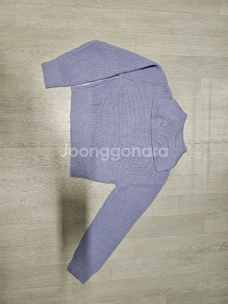 니트 집업 #라벤더 니트 #55사이즈--2