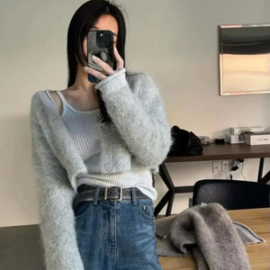 츄니토리(CHUNYTORY) 수리알파카 니트가디건 프리사이즈 새상품