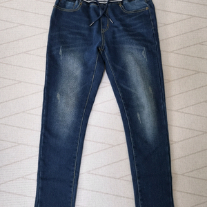 나나진 허리밴딩 기모청바지. S