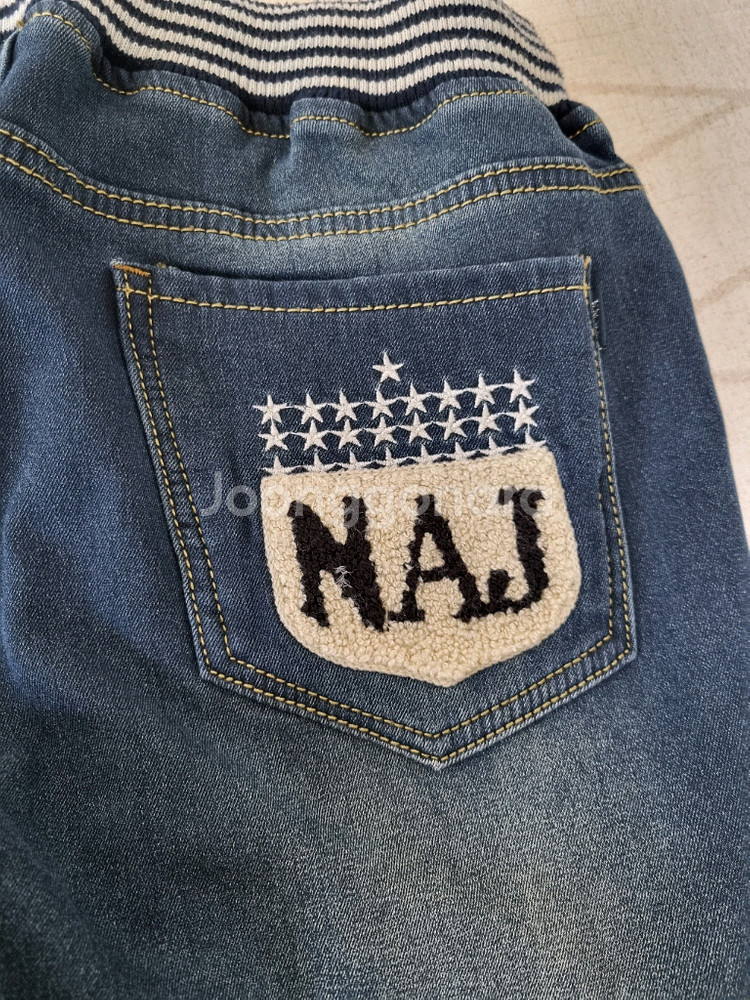 나나진 허리밴딩 기모청바지. S--3