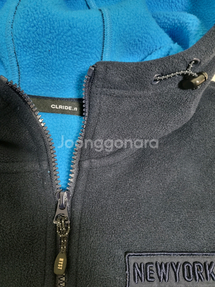 클라이드앤. 플리스 후드집업.85사이즈.진네이비--3