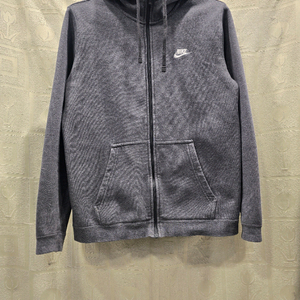 나이키 기모 회색 후드집업 자켓 M(95)