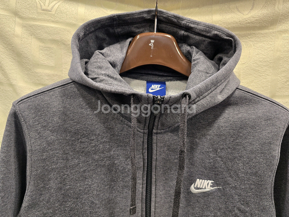 나이키 기모 회색 후드집업 자켓 M(95)--1