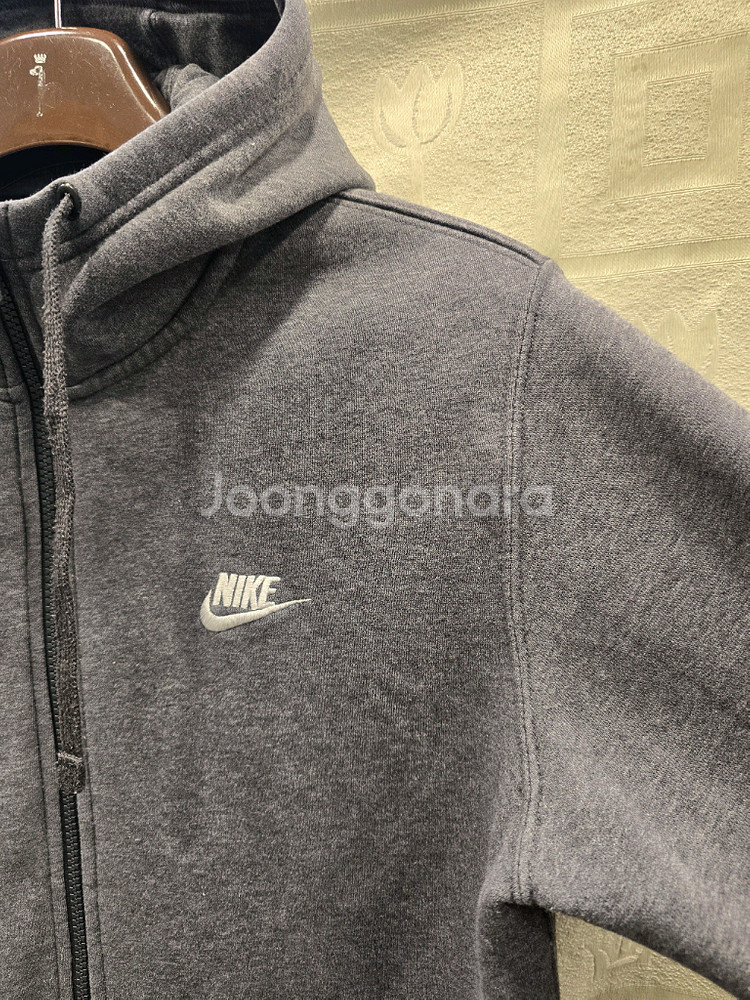 나이키 기모 회색 후드집업 자켓 M(95)--2