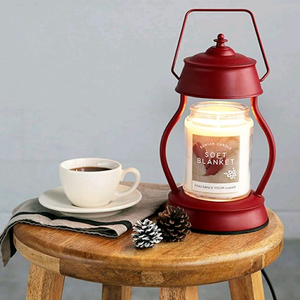 앤틱 빈티지 캔들 워머 램프 레드