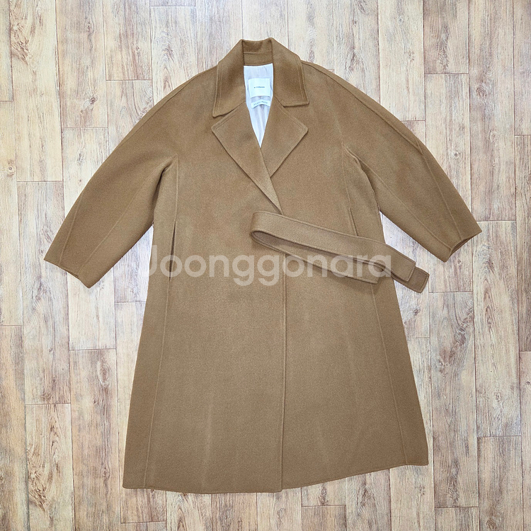 르꼬르망(le cormang) 핸드메이드 벨티드 울코트 프리사이즈 새상품--4