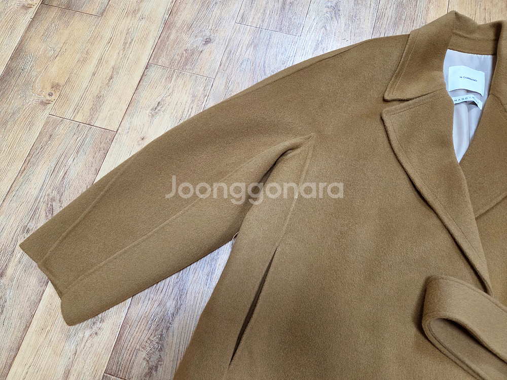 르꼬르망(le cormang) 핸드메이드 벨티드 울코트 프리사이즈 새상품--6