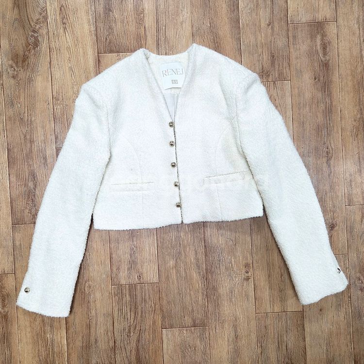 르네제이(RENE J) BOBO 부클 크롭 트위드 울자켓 55-66--4