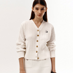 던스트(DUNST) 로고자수 케이블가디건 55