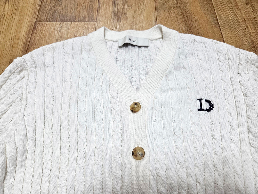 던스트(DUNST) 로고자수 케이블가디건 55--2