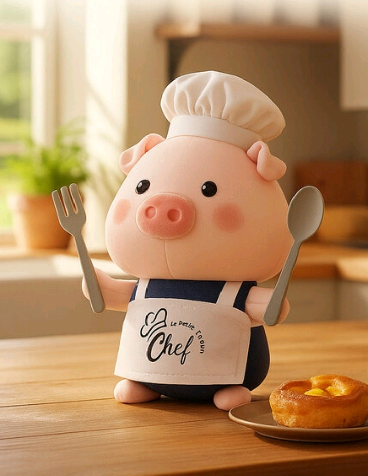 아기돼지 요리사 꼬숑 인형 이미지