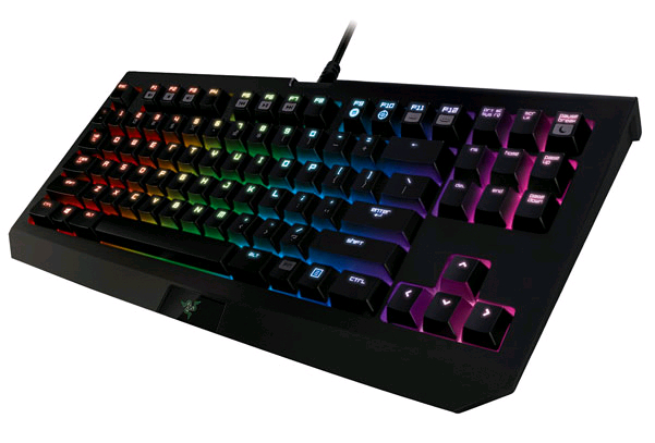 (미개봉) 레이저 블랙위도우 토너먼트 에디션 크로마 스텔스 - 오렌지축 텐키리스 키보드--1