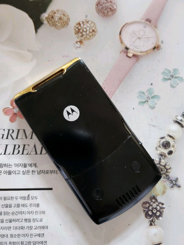 올드폰 모토로라 ms500w 레이저룩 골드블랙 이미지