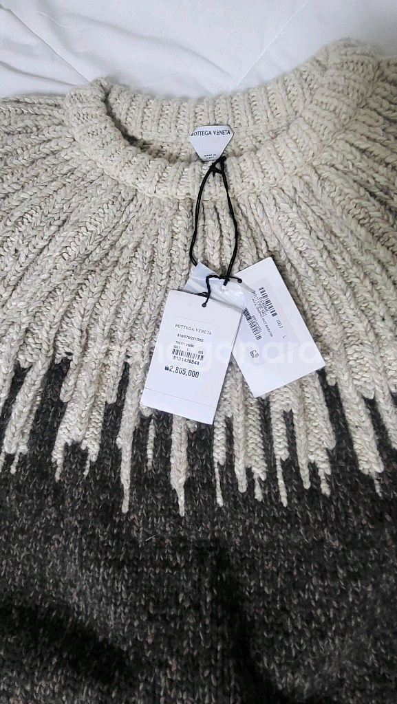 보테가 베네타 믹스 울 그래픽 니트--1