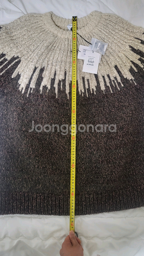 보테가 베네타 믹스 울 그래픽 니트--4