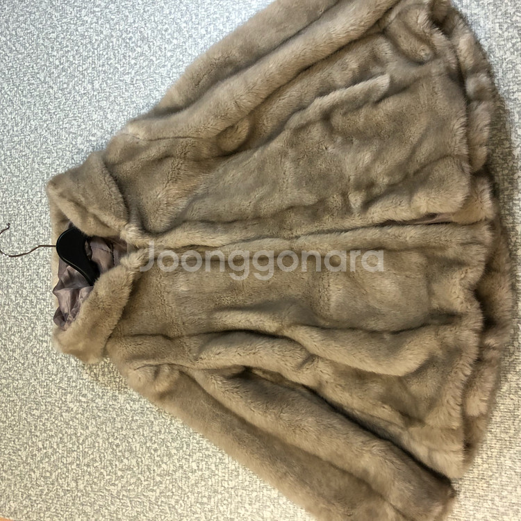 인조 후드 프리미엄 비건 밍크 코트 페이크퍼 에코퍼 자켓 점퍼 프릴A라인--1