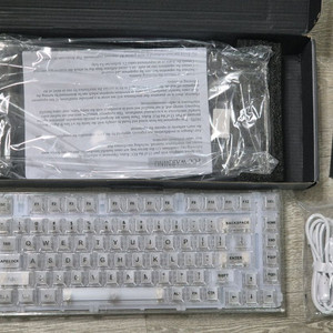 yunzii 윤지 x75 프로 투명 키보드 유무선 블루투스