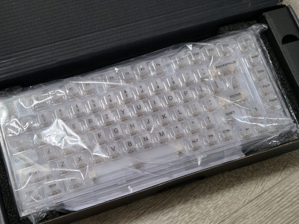 yunzii 윤지 x75 프로 투명 키보드 유무선 블루투스--3